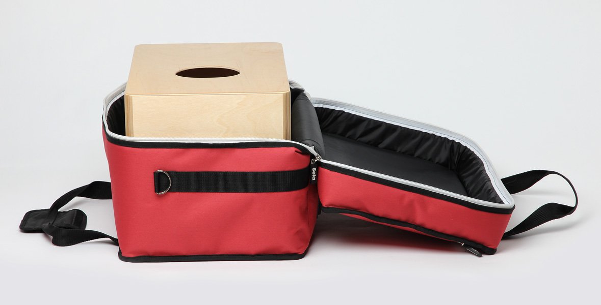 sela-se-038-cajon-tasche-red-nylon-mit-rucksackfunktion image 2