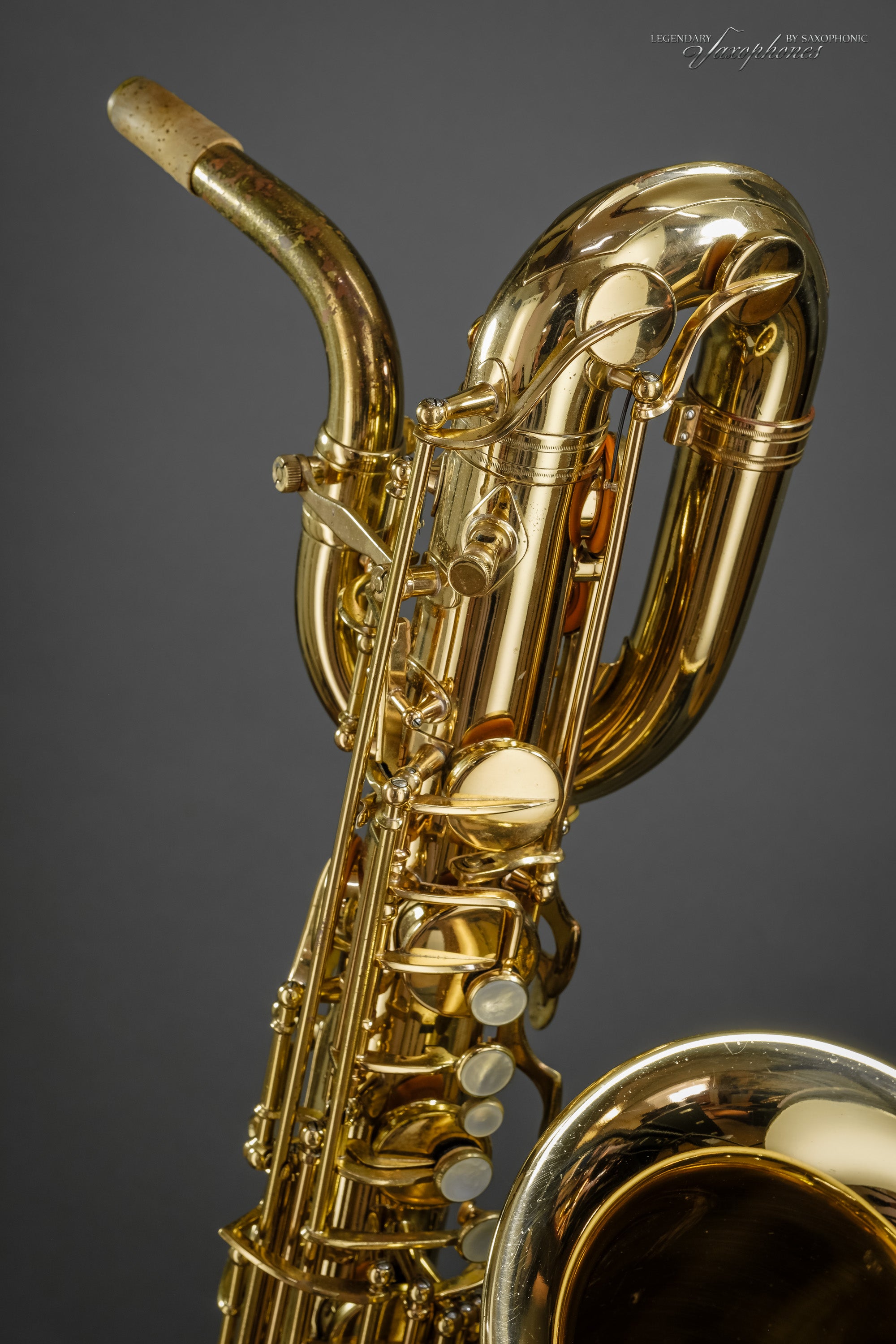 henri-selmer-paris-baritonsaxophon-mark-vi-1980-low-a-nr-306313-lackiert-vintage image 5