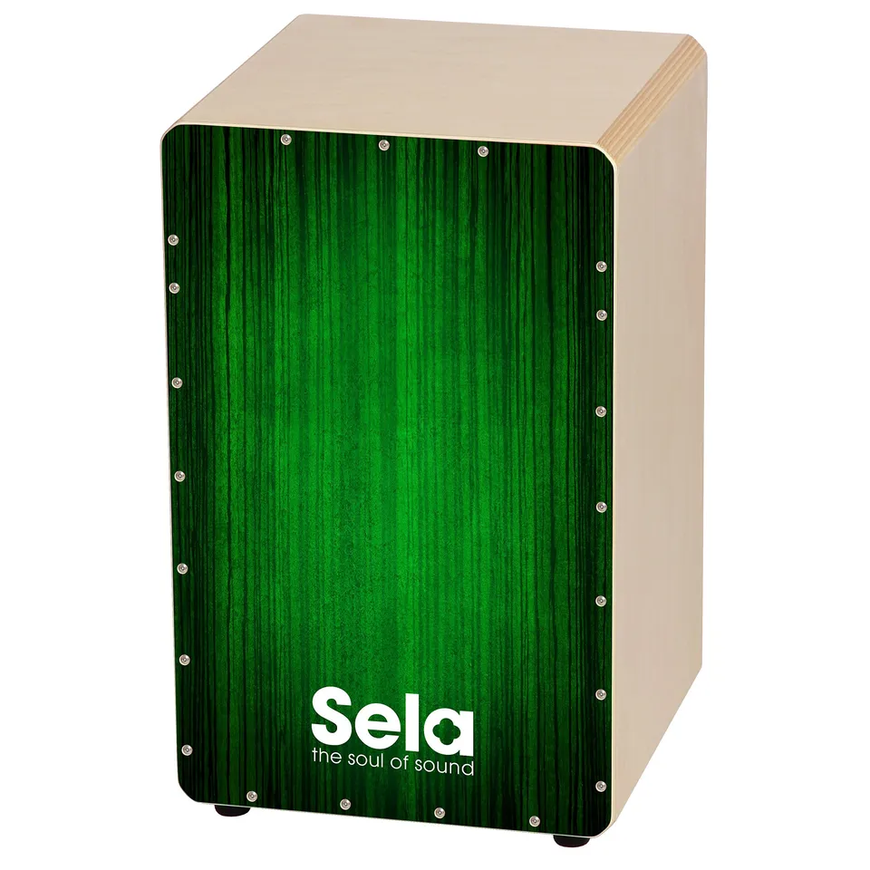 sela-se-053-varios-green-snare-cajon image 1