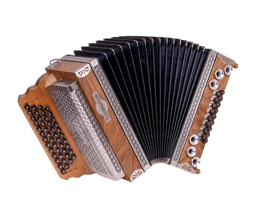 original-k-rntnerland-nuss-klassik-steirische-harmonika-silber-harmonika-aus-nus image 1