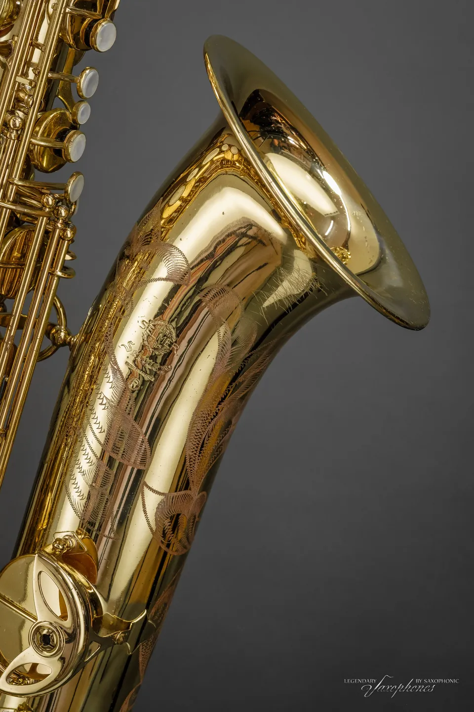 henri-selmer-paris-baritonsaxophon-mark-vi-1980-low-a-nr-306313-lackiert-vintage image 1