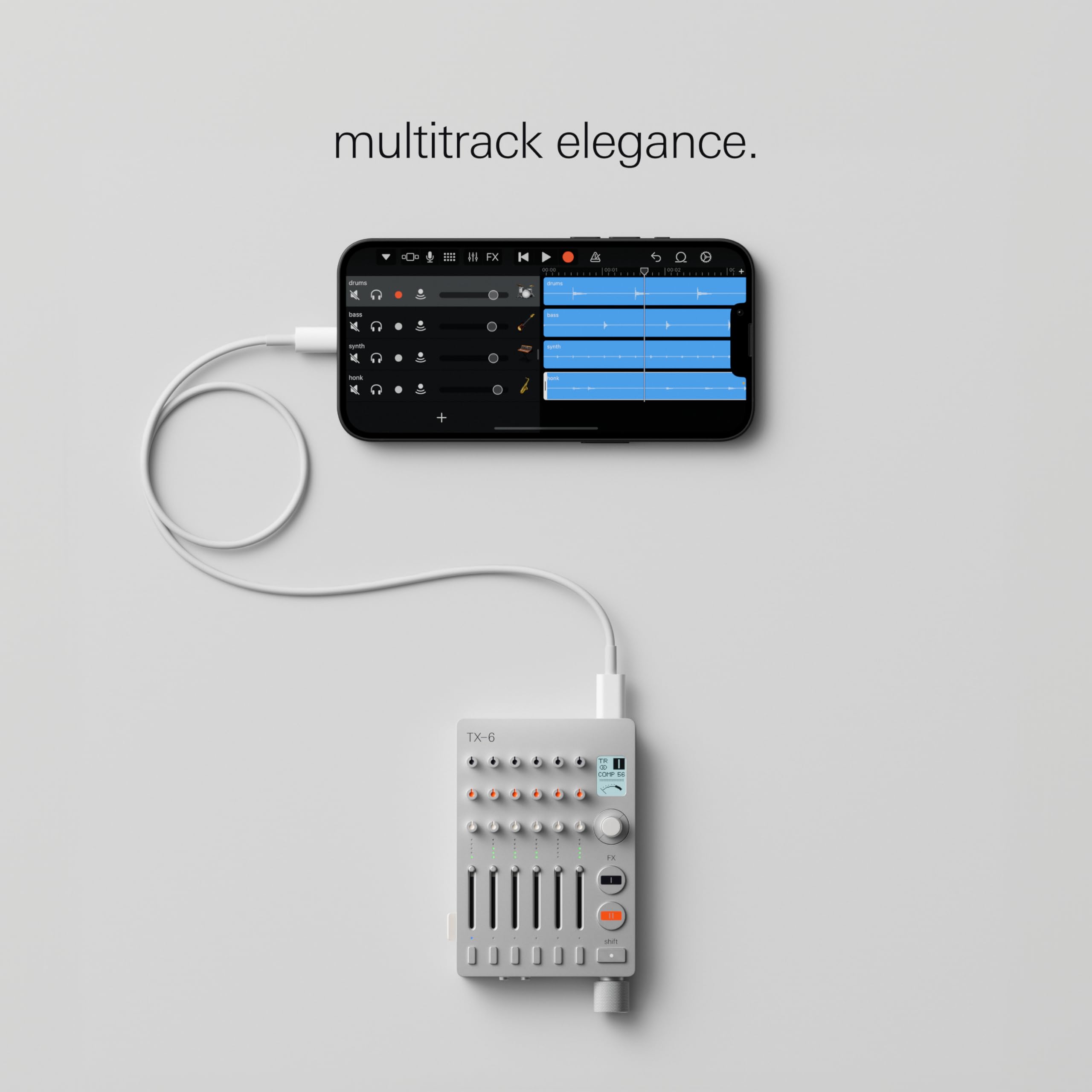 teenage-engineering-tx-6-tragbares-6-kanal-stereo-mischpult-und-usb-audio-interf image 6