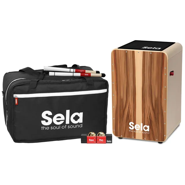 sela-se-069-professional-cajon-player-pack-casela-pro-satin-nuss-mit-zubeh-r image 1