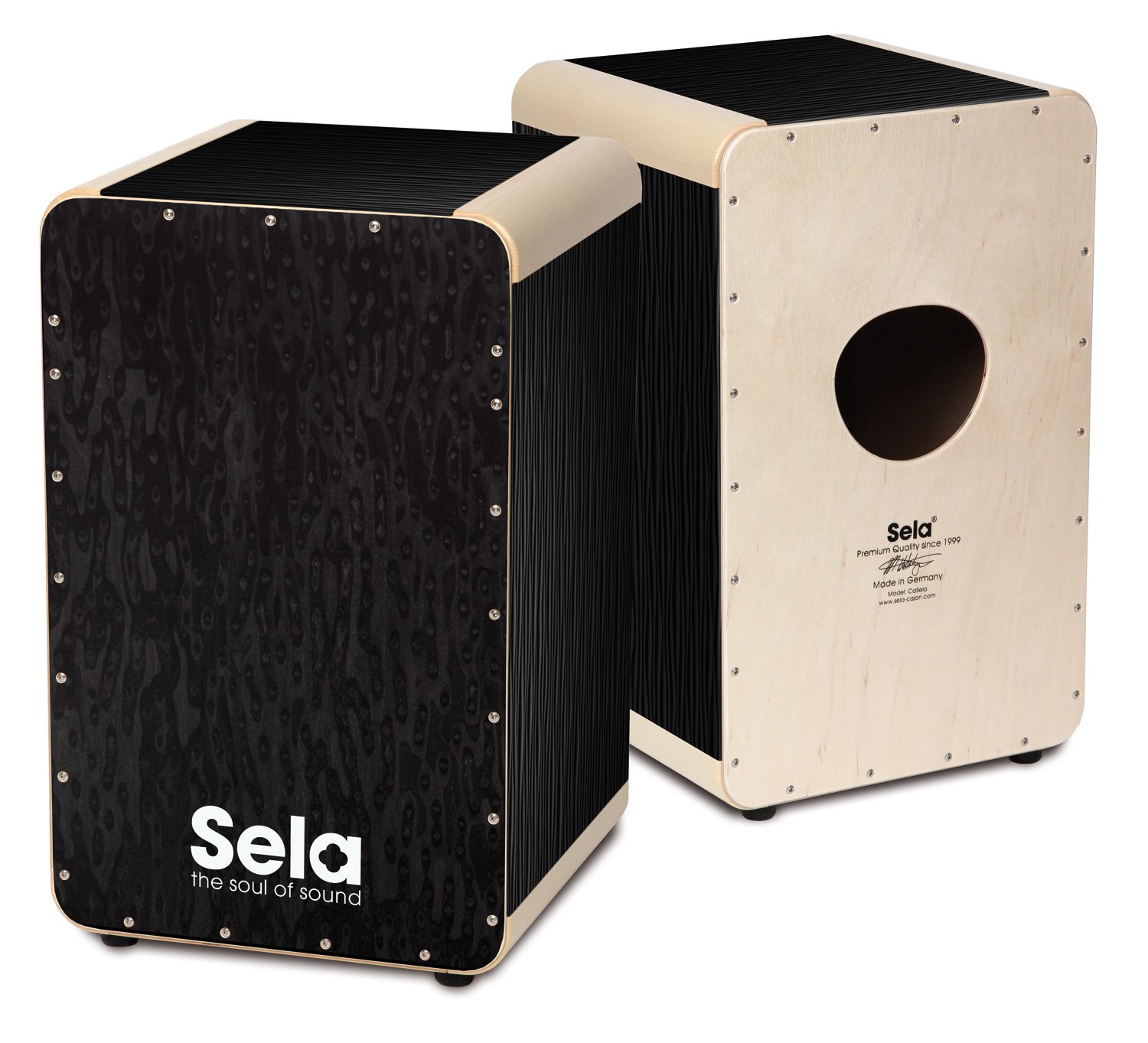 sela-wave-black-pearl-se-023-cajon-mit-15-mm-birkenkorpus-herausnehmbarer-snare- image 2