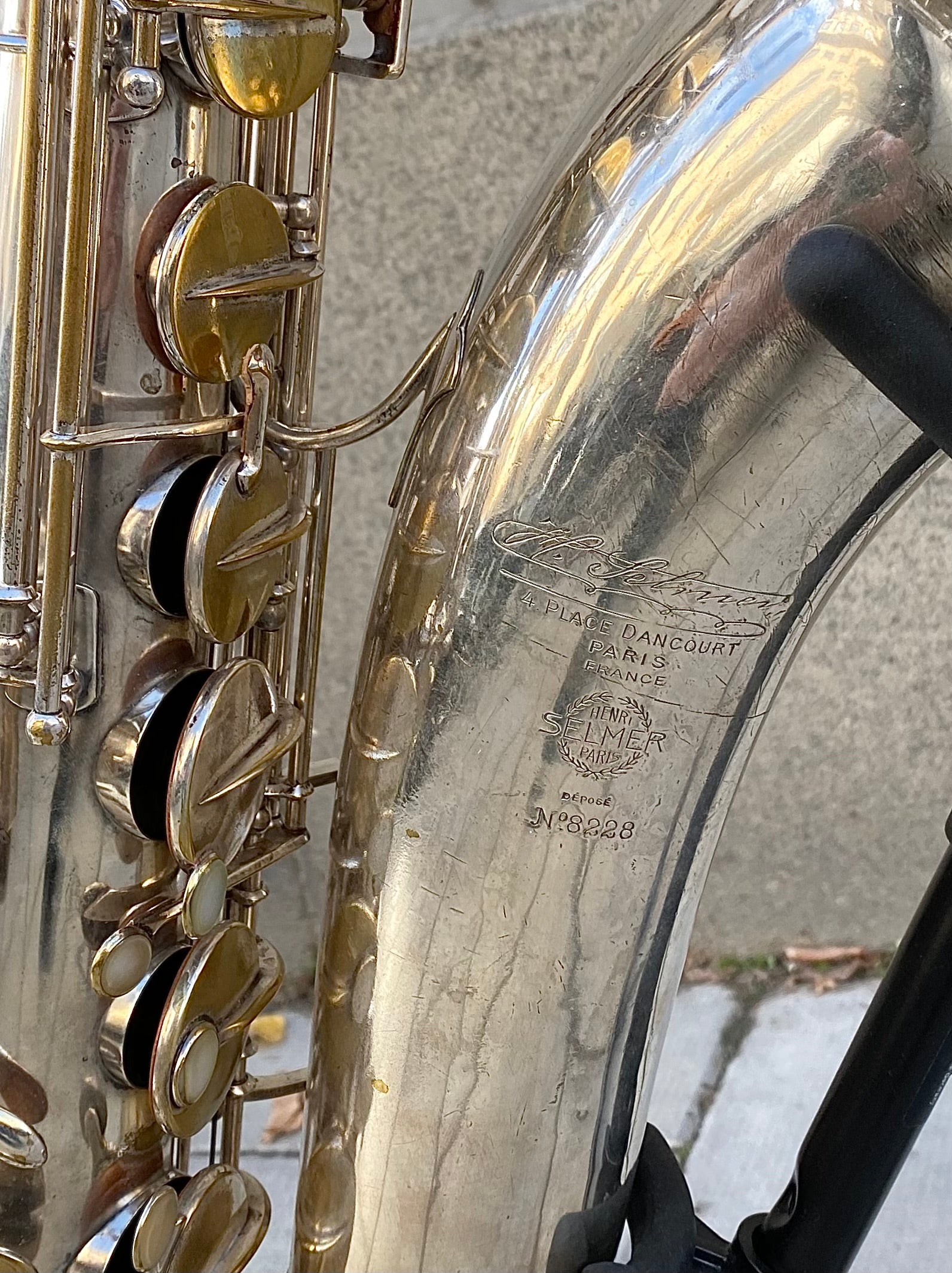 henri-selmer-paris-mod-le-26-tenor-saxophon-1928-n-8228 image 2