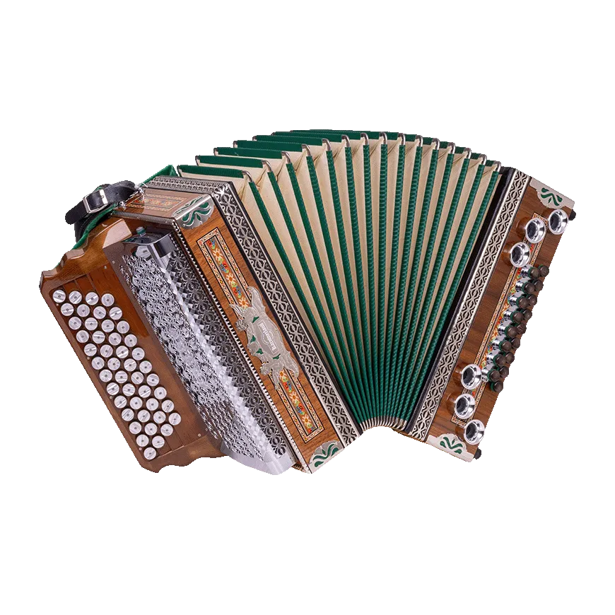 original-k-rntnerland-steirische-harmonika-modell-edelholz-gr-n-g-c-f-b image 1