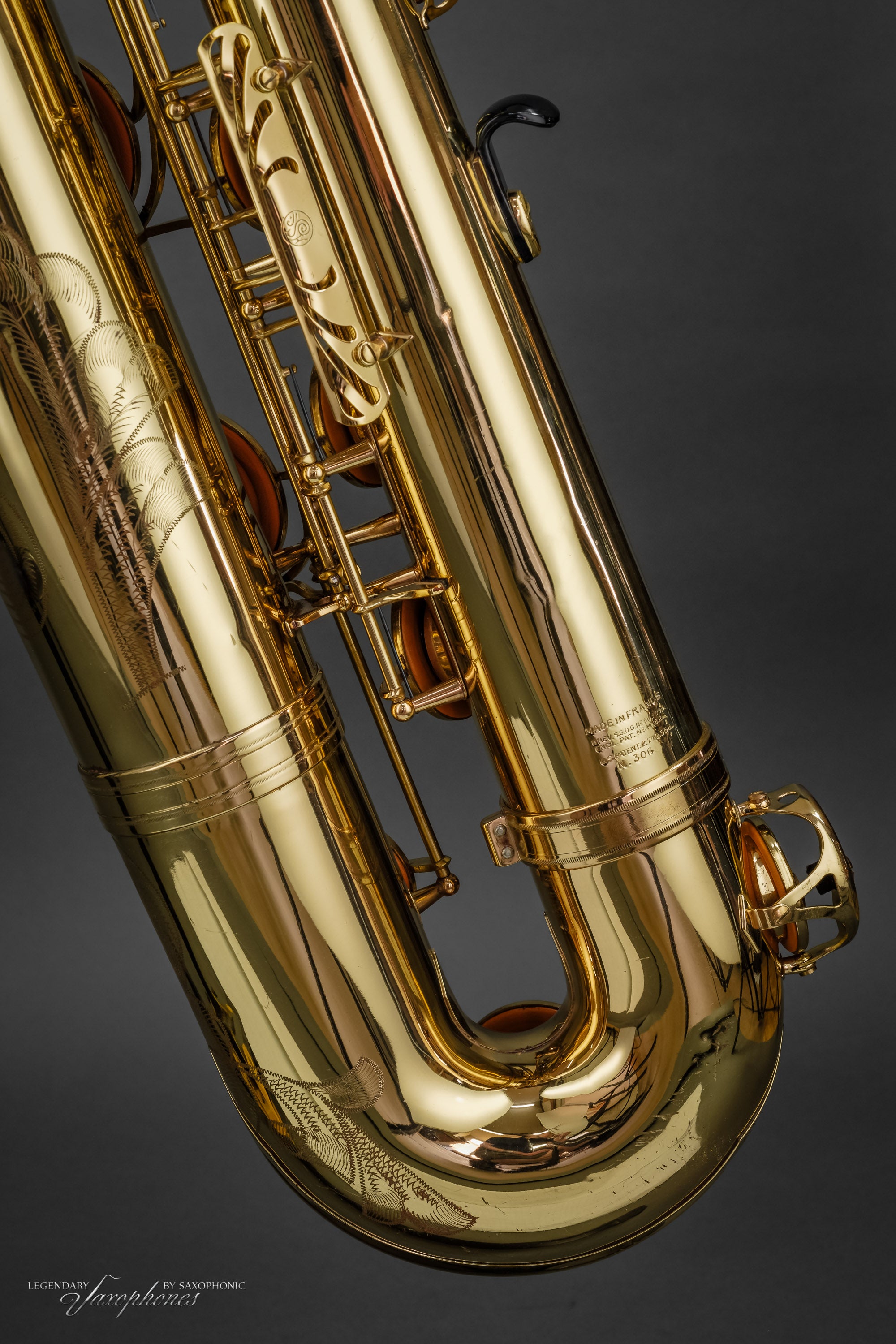 henri-selmer-paris-baritonsaxophon-mark-vi-1980-low-a-nr-306313-lackiert-vintage image 7