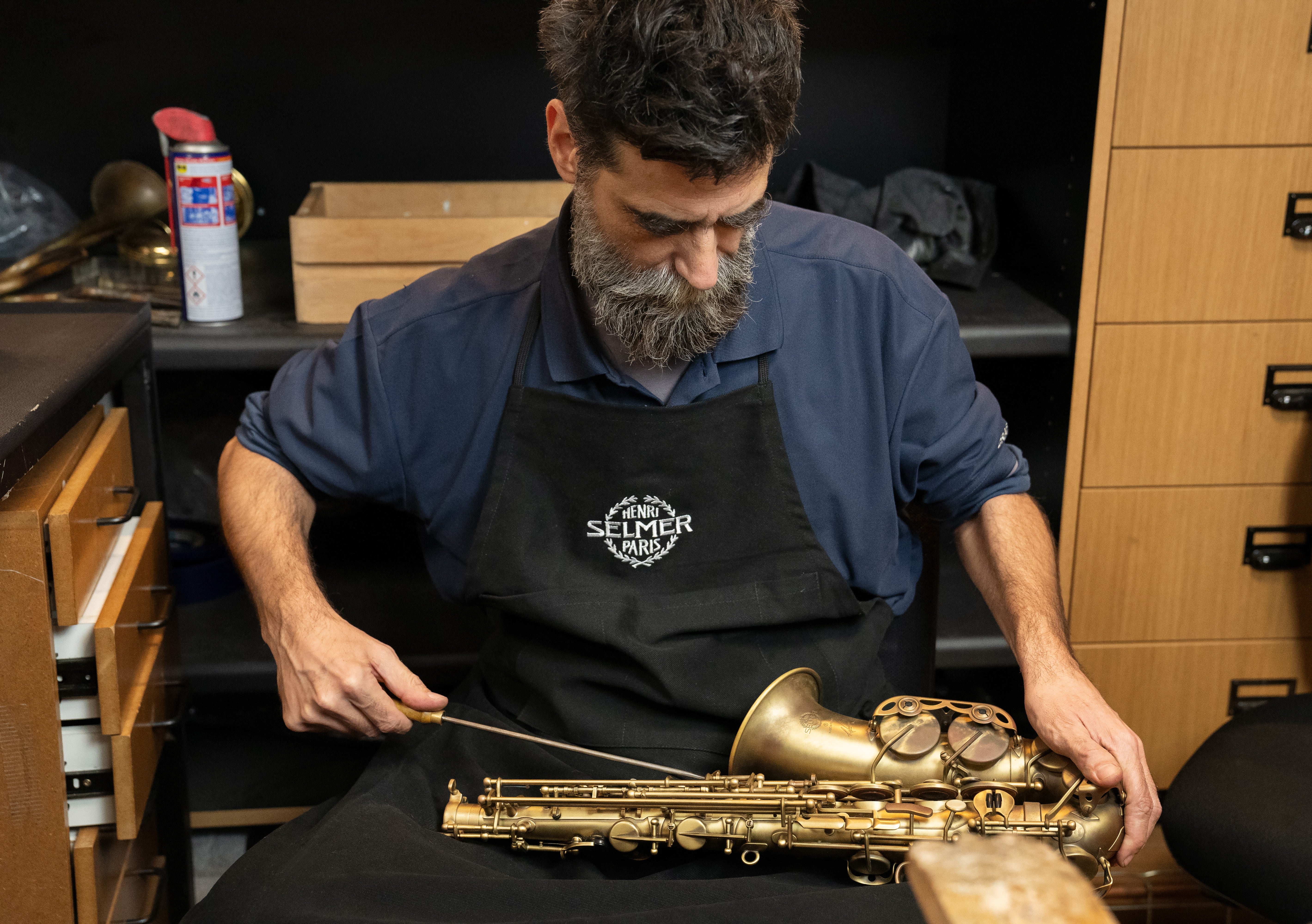 henri-selmer-paris-tablier-d-atelier-werkstattsch-rze-schwarz-99-cm image 1